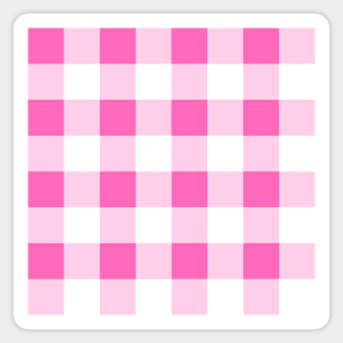 Pink checks Sticker